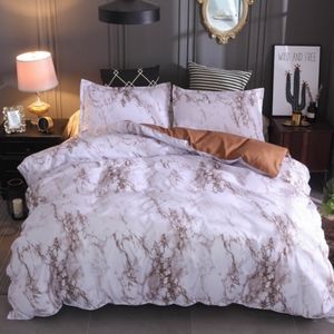 Coffee marble duvet set
